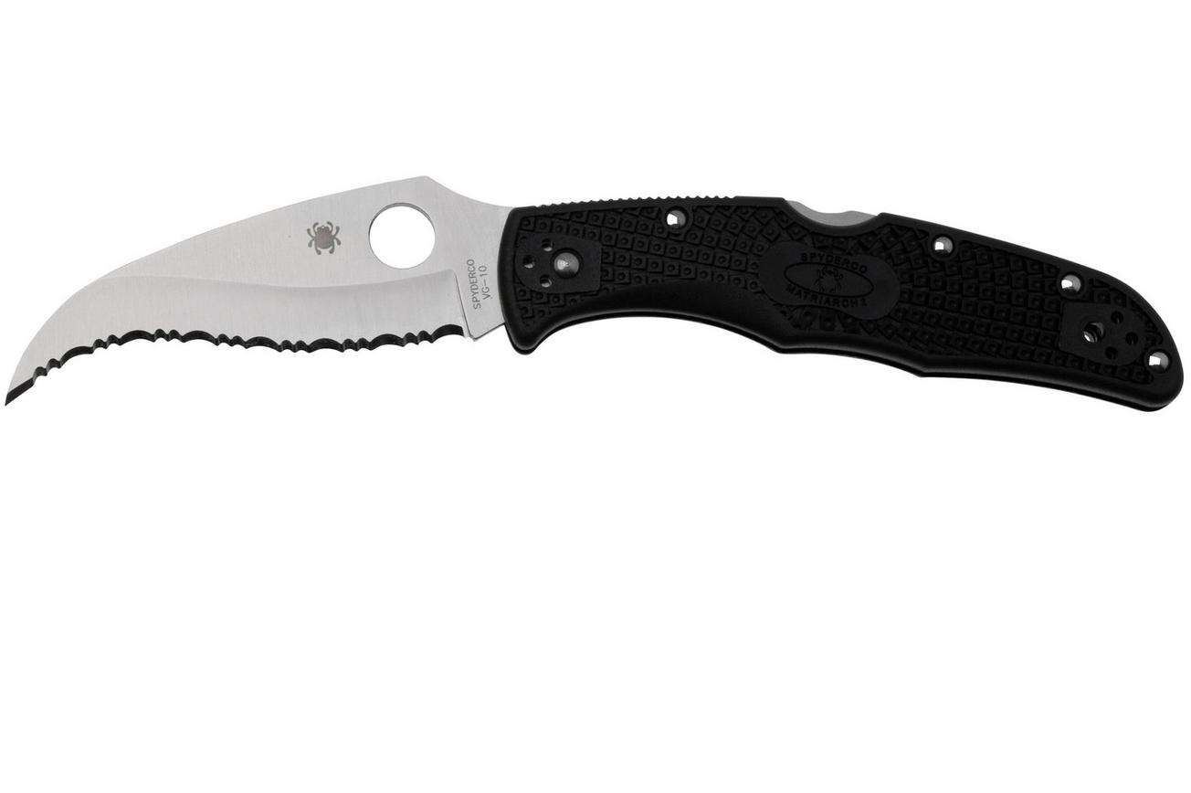 Spyderco Matriarch 2 C12SBK2 Black FRN, serrated zakmes