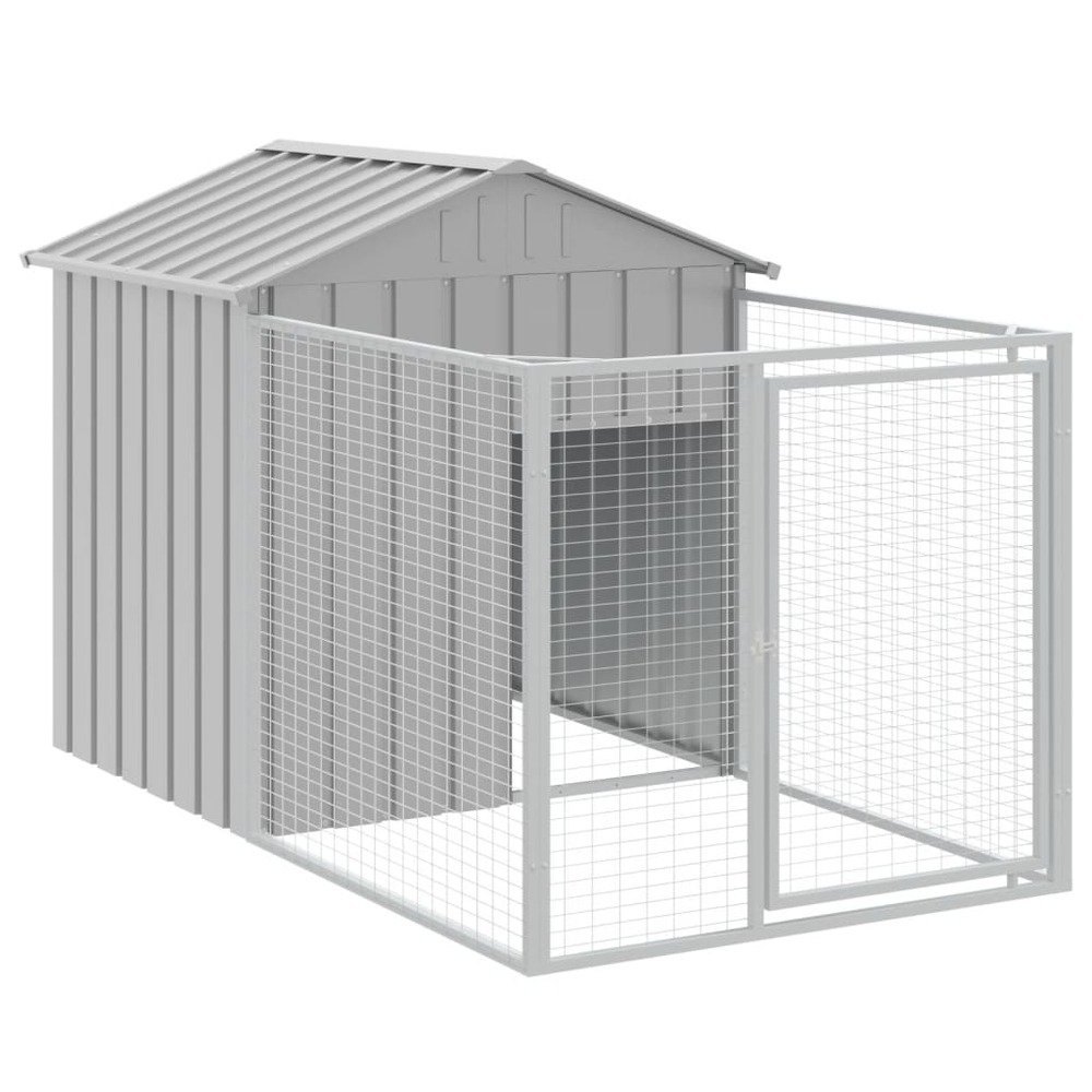 Niche pour chien avec toit gris clair 117x609x123 cm