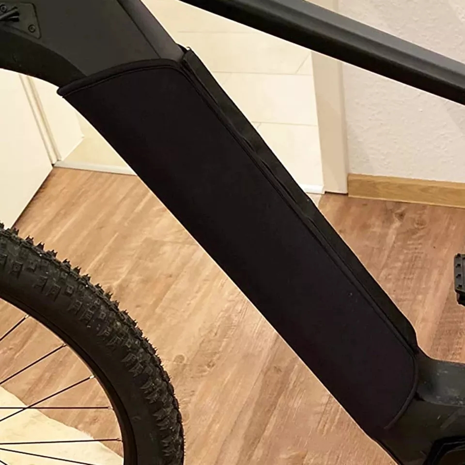E-Bike Akku Schutz Elektro Velo Motor Abdeckung mit Klettverschluss - Schwarz