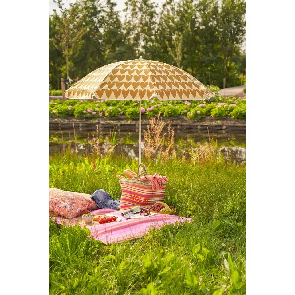 Mica Decorations Strandparasol - H180 x Ø160 cm - Bruin