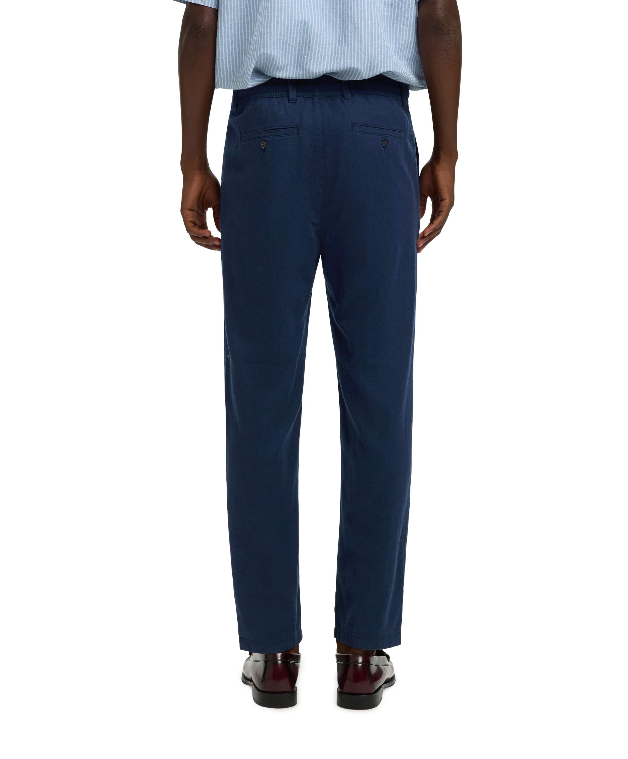 Selected SLH172-SLIMTAPE BRODY LINEN PANT NO heren broek blauw