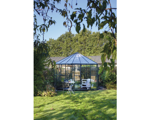 Kas Hallen Atrium, veiligheidsglas 3 mm, 375 x 375 cm, groen