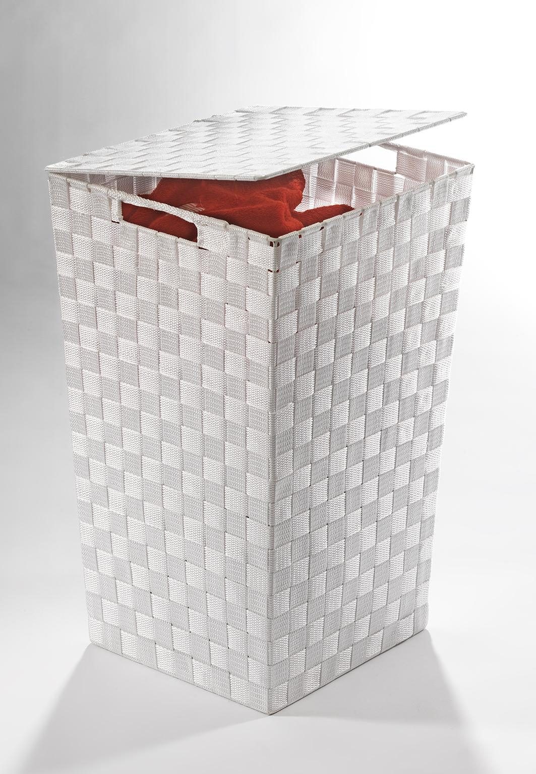 locker Wäschekorb aus Nylon und Metall