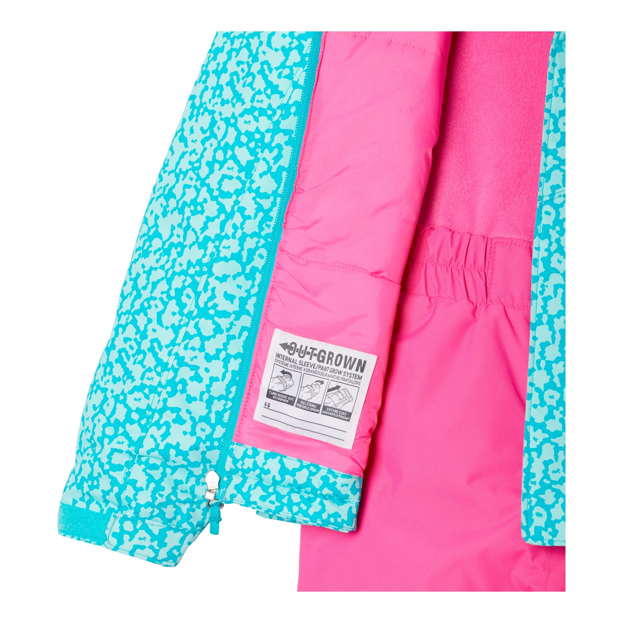 Columbia 2-tlg. Set Schneejacke und Schneehose Buga pink/türkis