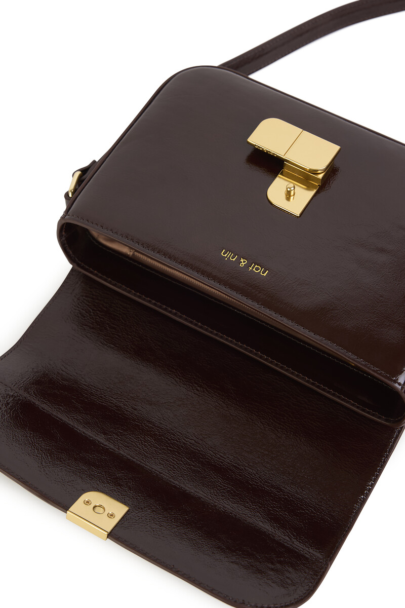 NAT & NIN<br>Bolsa de ombro de couro ALICE M