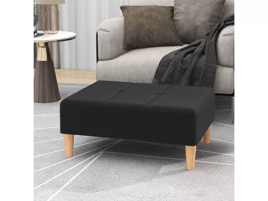 Repose-pied Noir 78x56x32 cm Tissu
