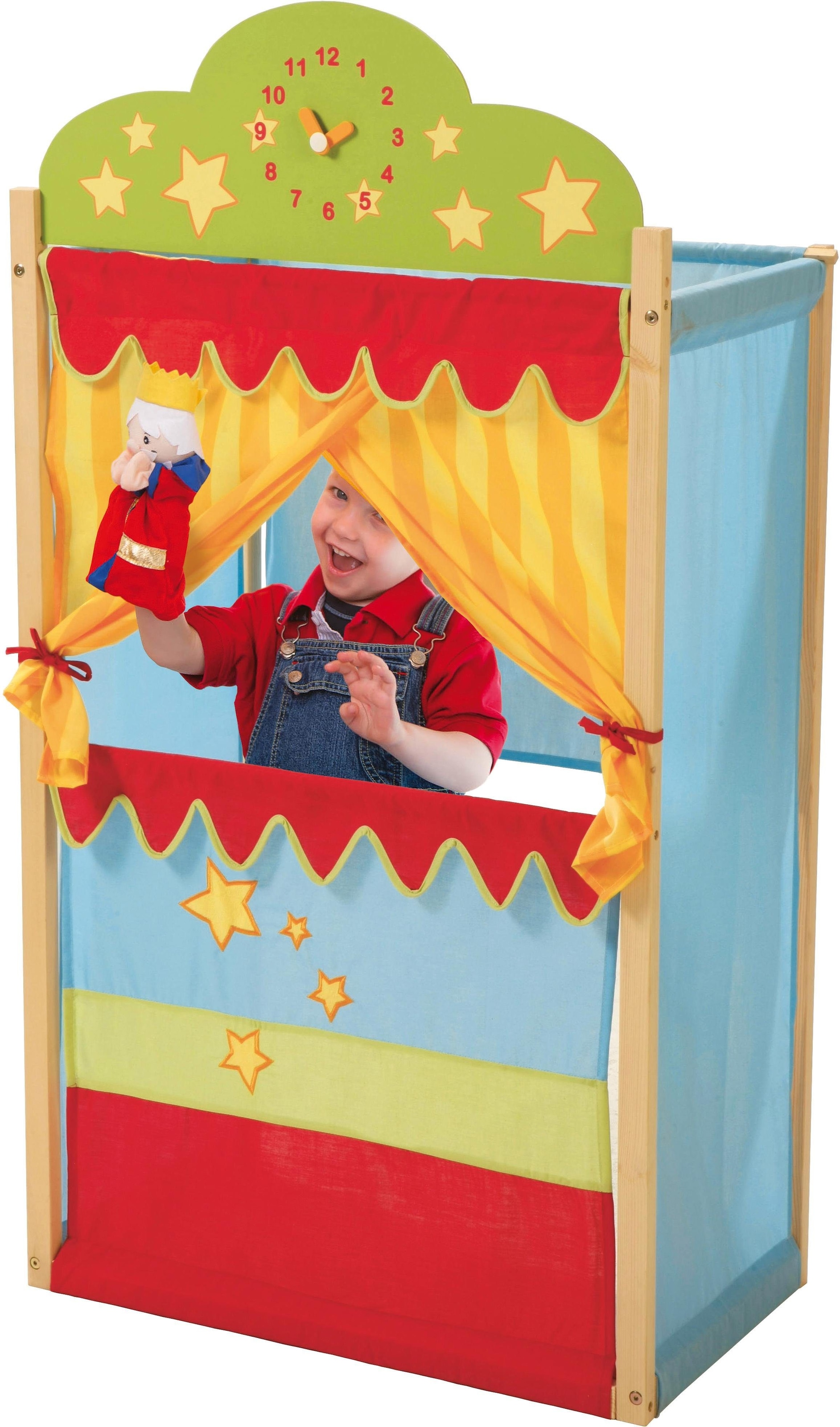 roba® Kasperletheater mit Holzgestell und Stoffbespannung