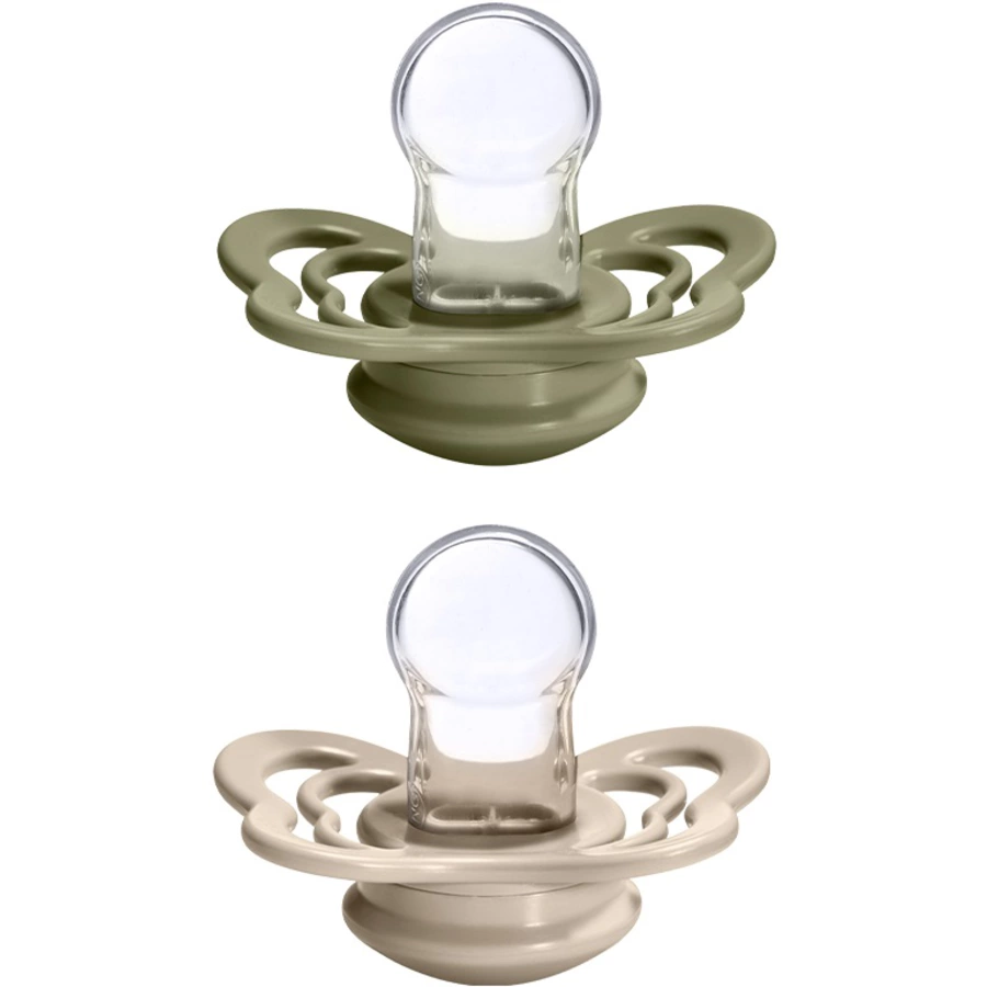 BIBS® Schnuller Couture Olive  Vanilla Silikon 6-36 Monate, 2 Stk.