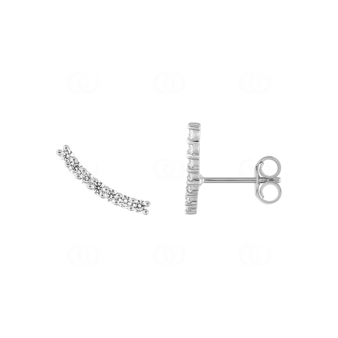 Ohrstecker 750/18 K Weissgold mit Zirkonia