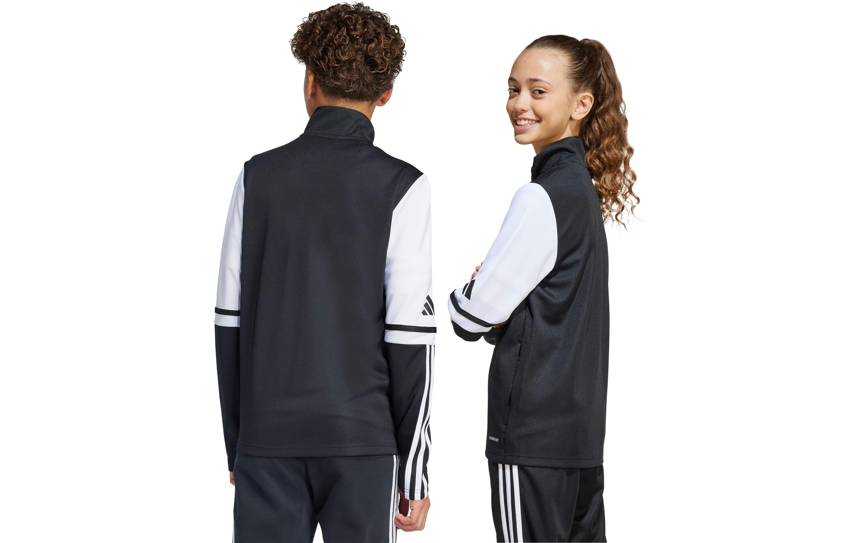 Jacket Training SQ25 Y 128, Schwarz/WeissTrainingsanzug-Oberteil