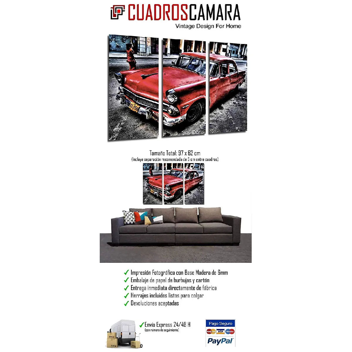 Cadre photo poster multicolore