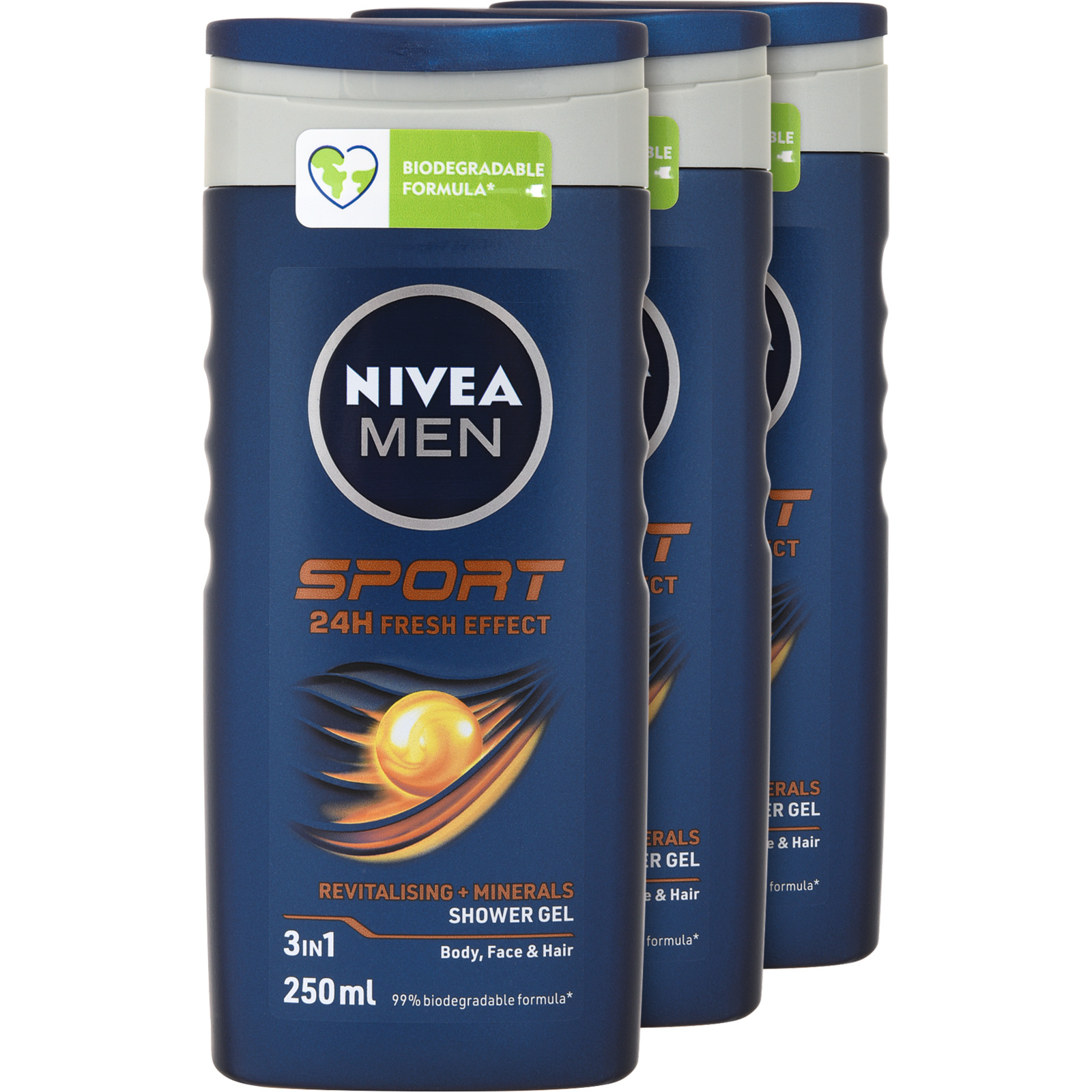 Nivea Men 3in1 Pflegedusche Sport 3 x 250 ml