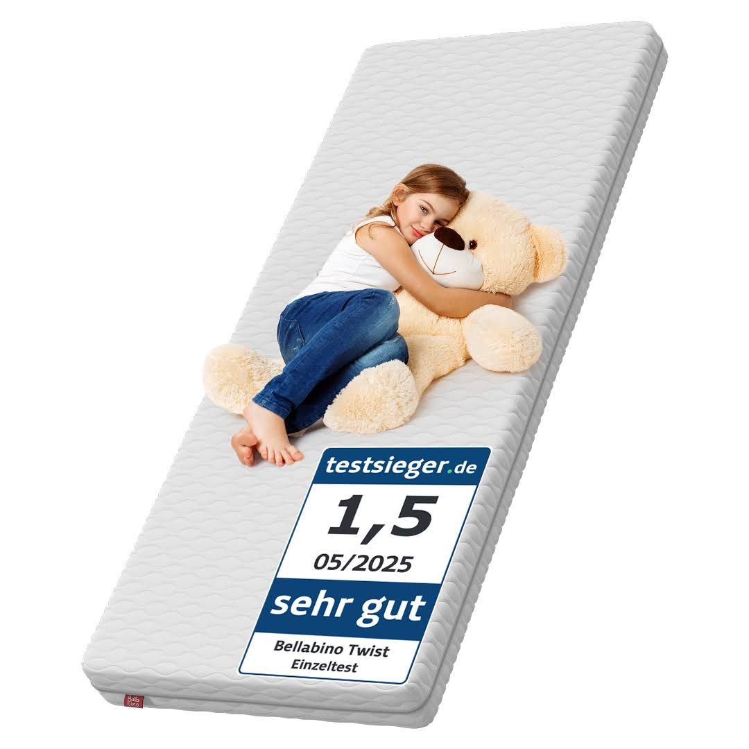 Bellabino Kindermatratze Twist 15 cm hoch, Härtegrad H1/H2