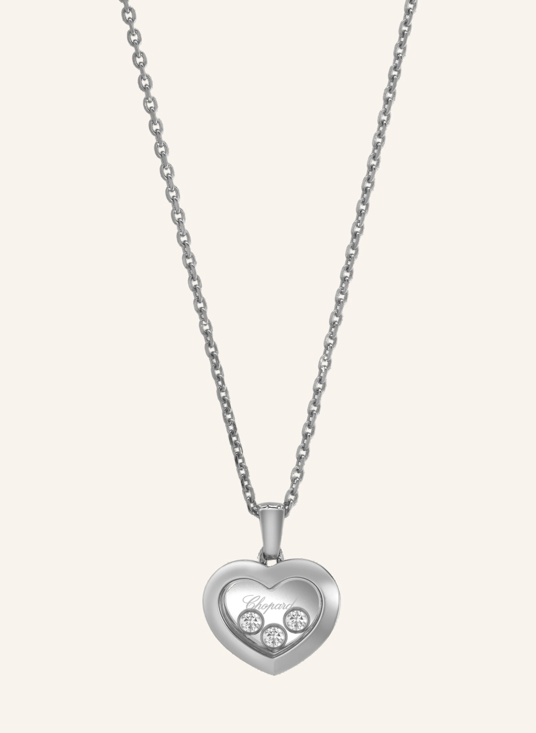 Chopard Anhänger HAPPY DIAMONDS ICONS Anhänger aus 18 Karat Weißgold und Diamanten