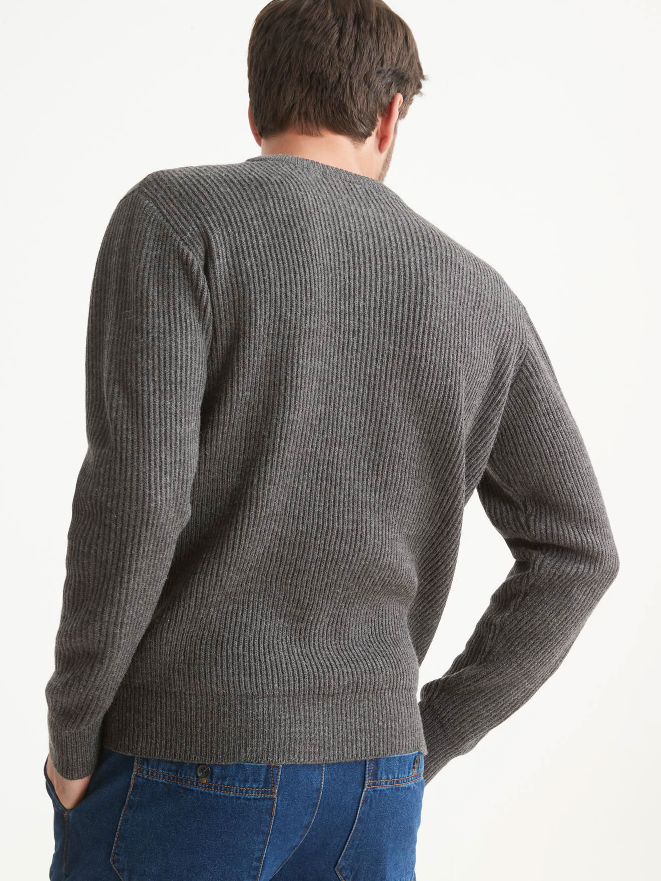 Pull encolure ronde en côtes anglaises