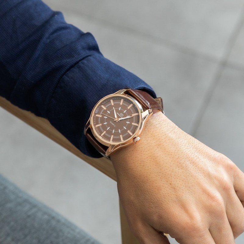 Montre pour Homme au Bracelet Chocolat GIORGIO