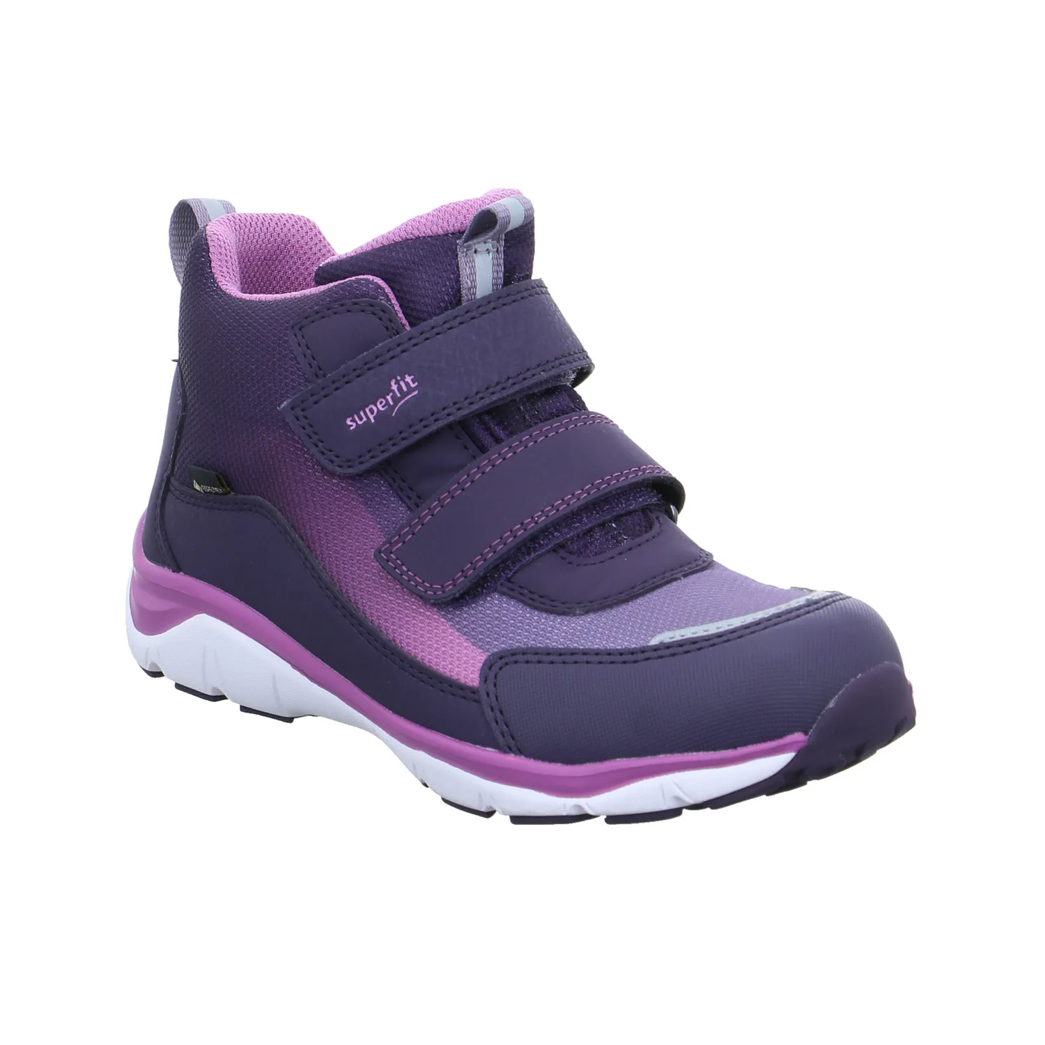 SUPERFIT Kleinkinder-Halbschuh Klett Dunkelrot Textil  Sneaker high
