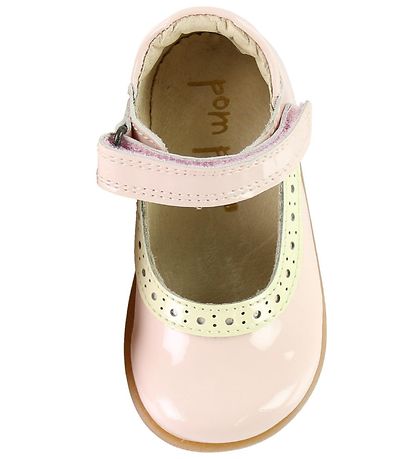 Pom Pom Ballerina Hausschuhe - Puder m. Elfenbein