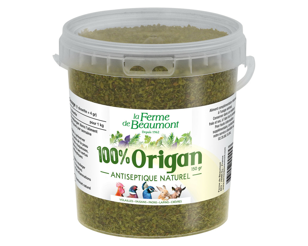 Origan déshydraté 100% 150 gr • antiseptique naturel poules