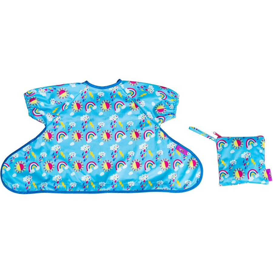 TidyTot Lätzchen Tidy Tot Cover & Catch Kurzarm Lätzchen SonneRegenbogen