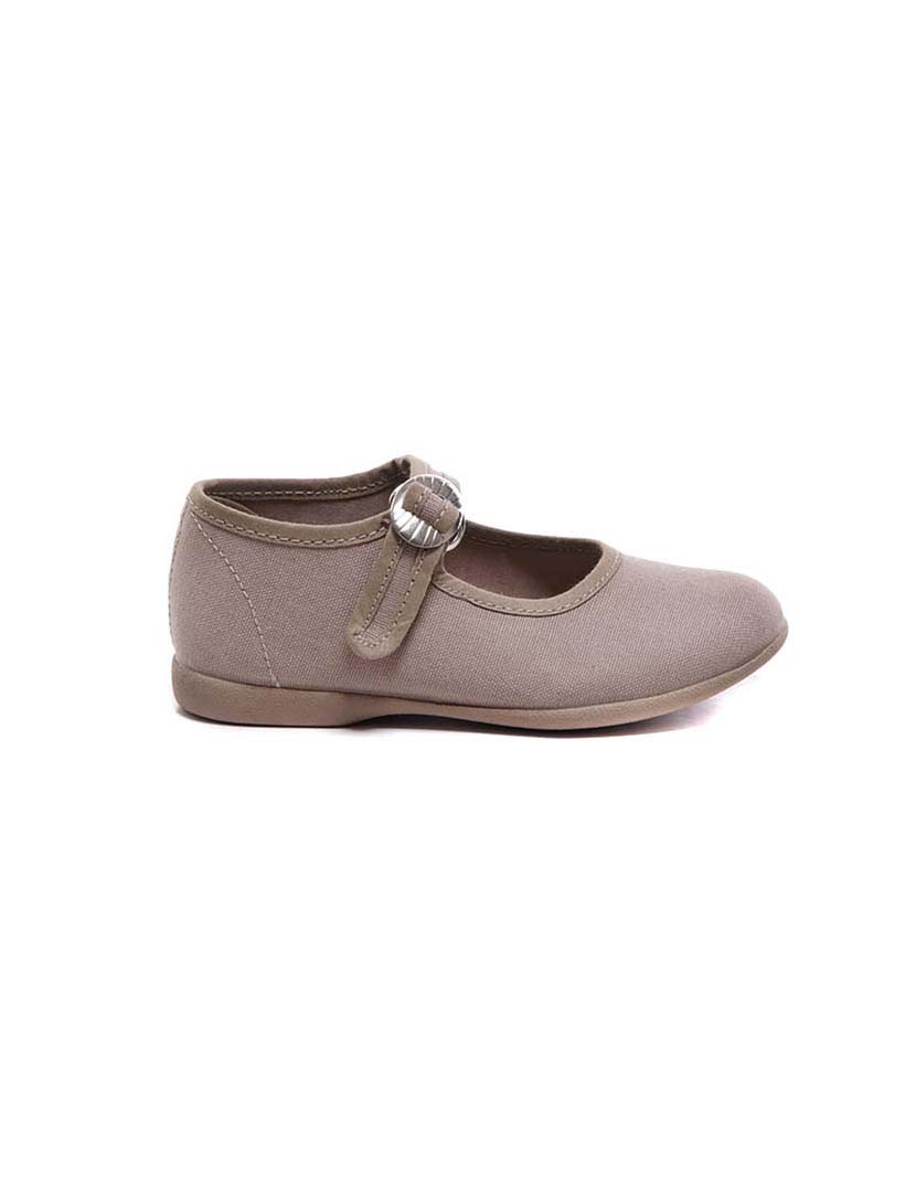 Antique Pink Canvas Ballet Flats