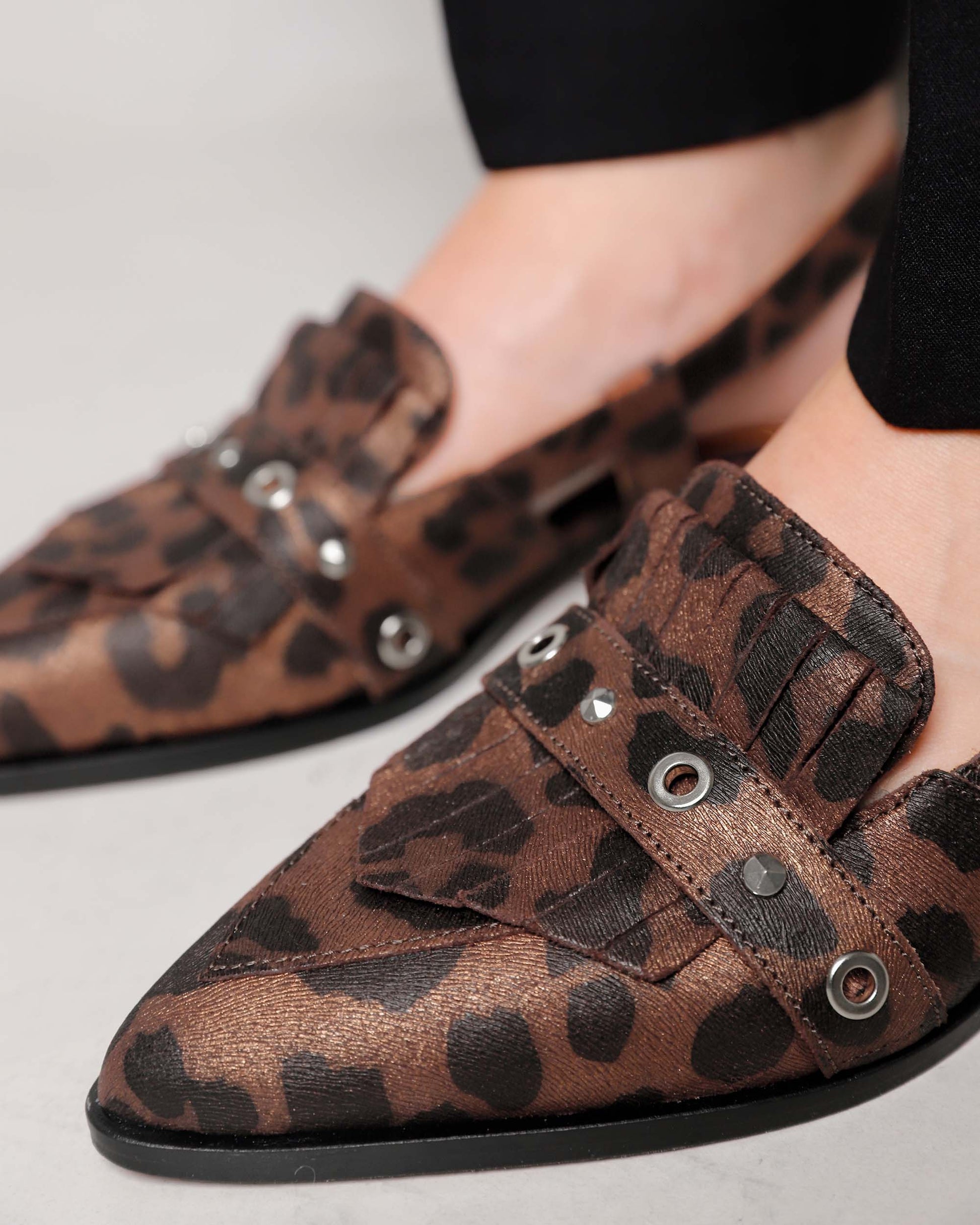 VIA VAI luipaardprint slingbacks Jazz Tammi