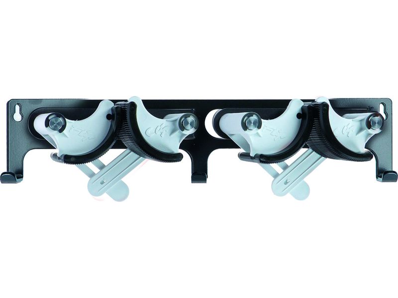 Flip Clip Gerätehalter-Set Flip Clip Duo Pulverbeschichtetes Aluminiumgrundgestell mit weissem Halter
