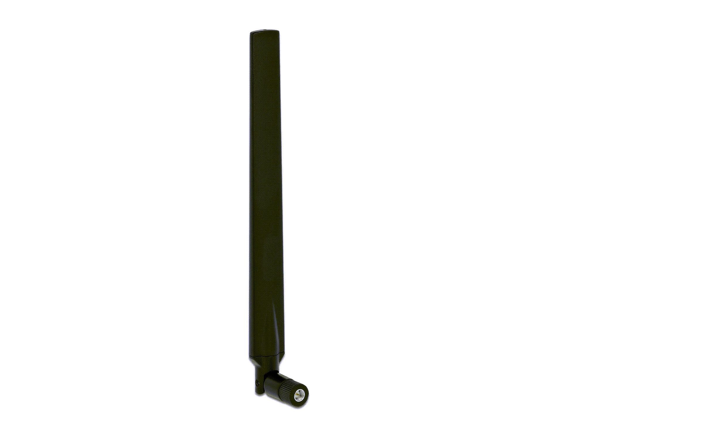 LTE-Antenne SMA, 2.3dBi SMA 2.3 dBi RundstrahlDelock LTE Antenne SMA Stecker 1.9 - 2.3 dBi omnidirektional mit Kippgelenk schwarz