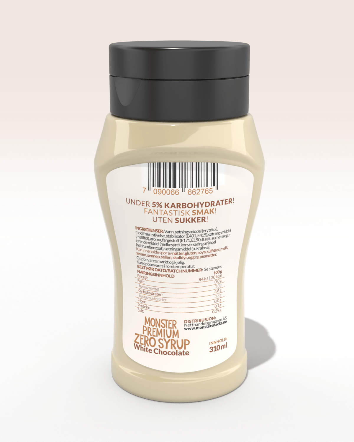 Monster Premium Zero Calorie Syrup - White Chocolate - TREPAKNING!