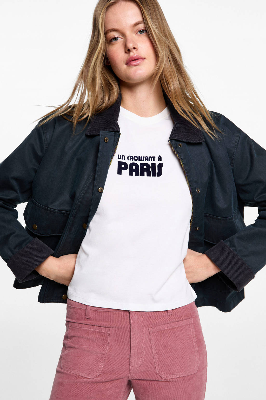 MANGO TEEN broek donkerroze