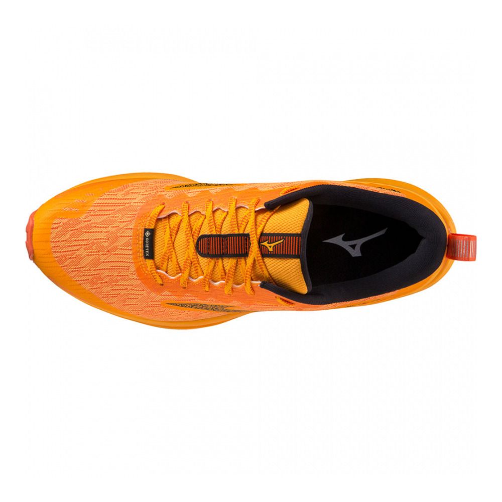 Mizuno WAVE RIDER GTX - Chaussures trail Homme zinnia/tigerlily/black