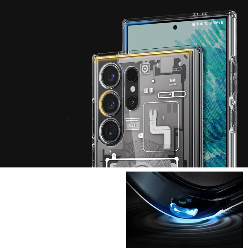 Samsung Galaxy S24 Ultra Zero One Ultra Hybrid Case Hülle (ACS07294) - Grau / Transparent