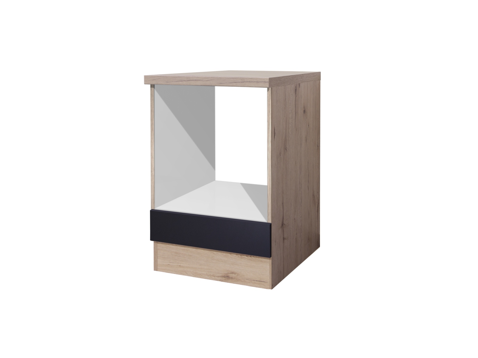 Herd-Umbauschrank RISENTO - San Remo Eiche - anthrazit - 60 cm