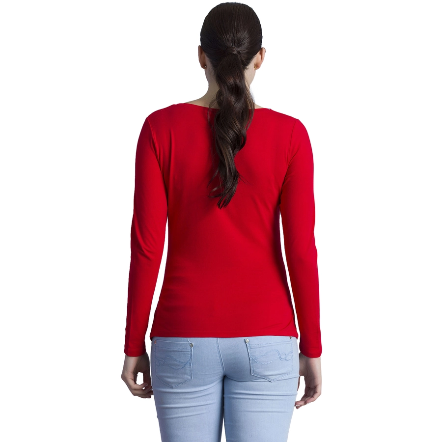M.M.C. Umstandslangarmshirt I Will Rock You mit Motiv Rot