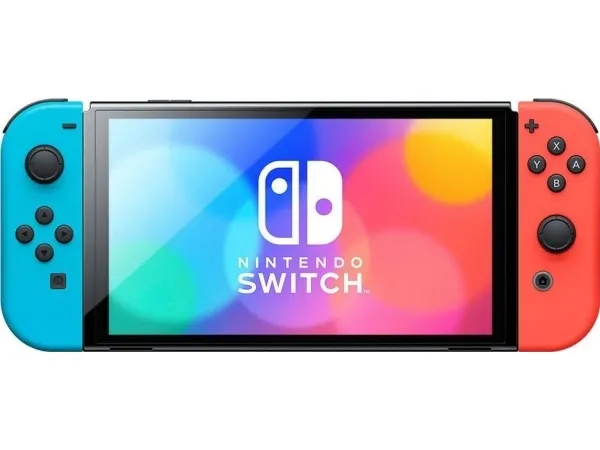 Nintendo Switch OLED - Spilkonsol - 1080p (Full HD) - sort, neonrød, neonblå
