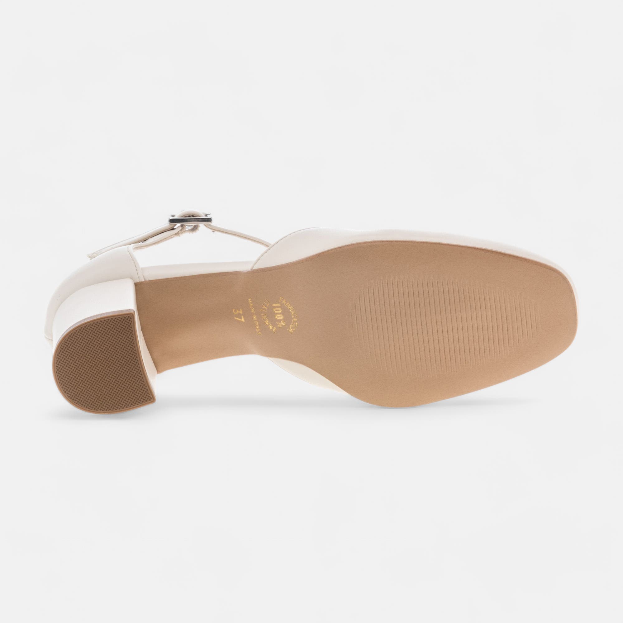 Escarpins quartiers ouverts à talon Femme beige