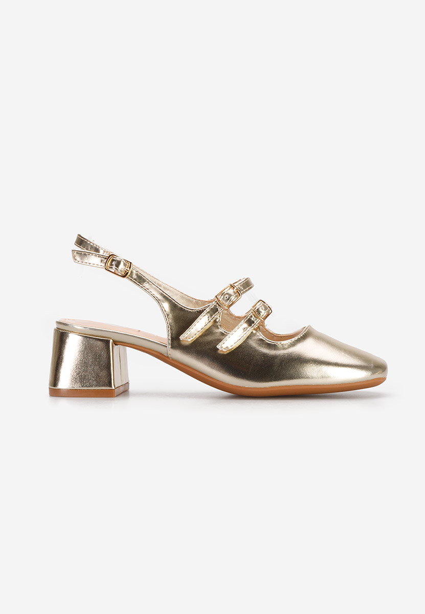 Chaussures slingback dorées Sivida