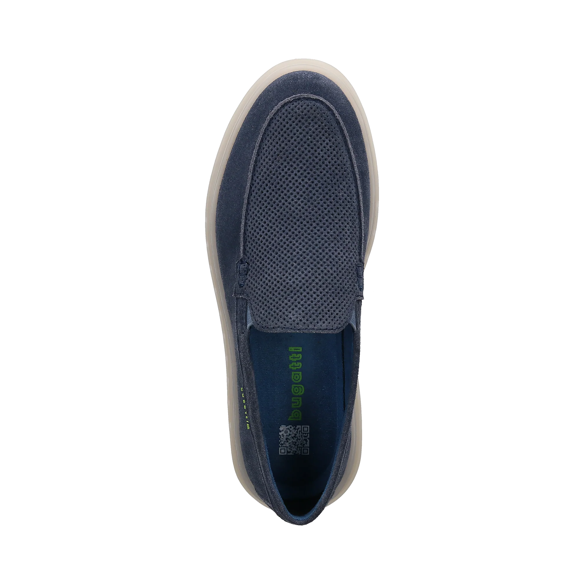 Leder Mokassin blau