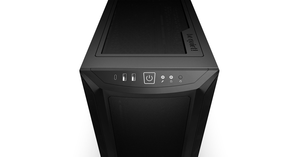 be quiet!SHADOW BASE 800 midi tower behuizing  (Zwart | 2x USB-A | 1x USB-C | Tempered Glass)
