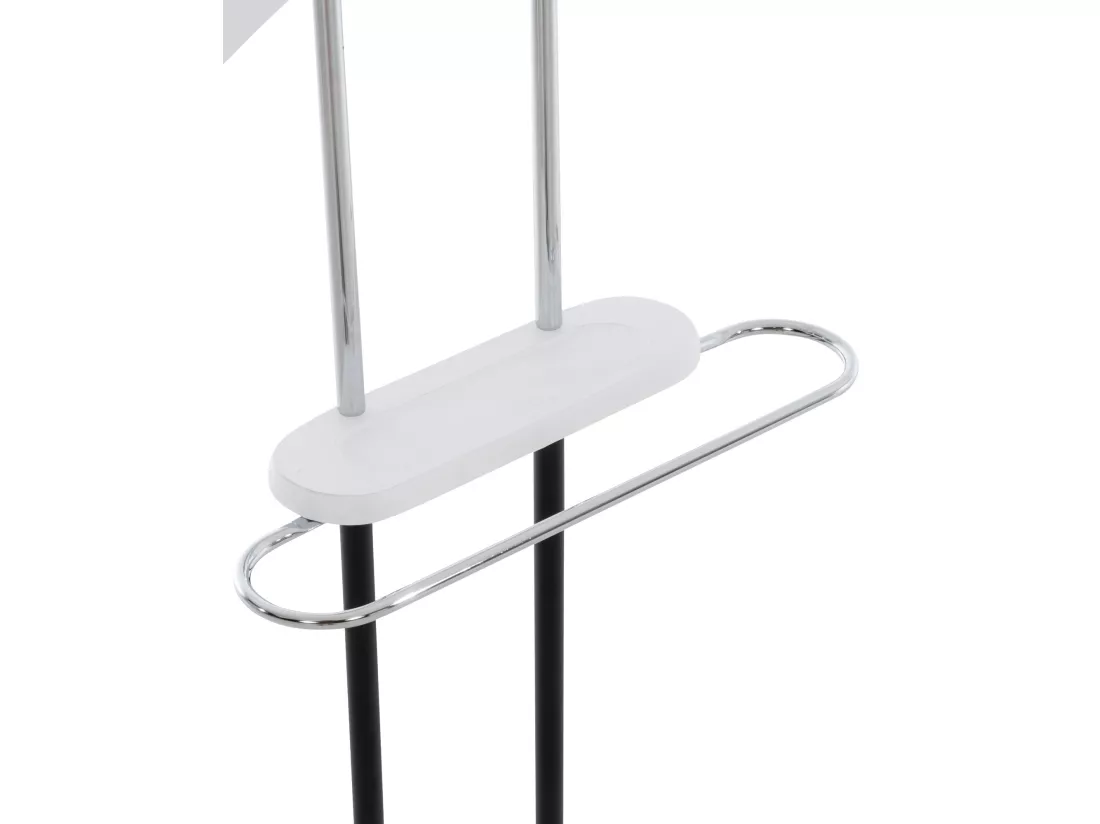 Valet de nuit portant métal blanche 43 x 28 x 109 cm MOC10015