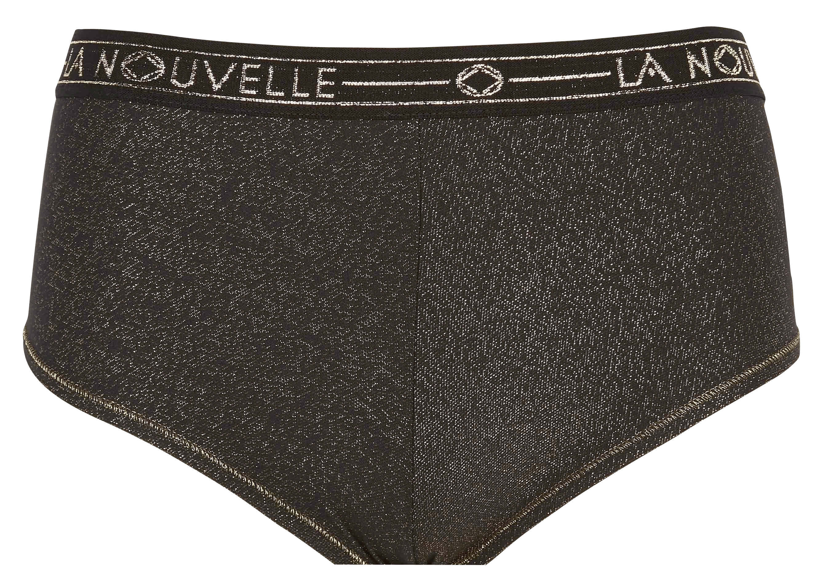 Judith - Shorty taille basse avec fils métallisés| Noir