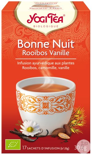 Yogi Tea Bonne Nuit Rooibos Vanille 17 Sachets Infusion