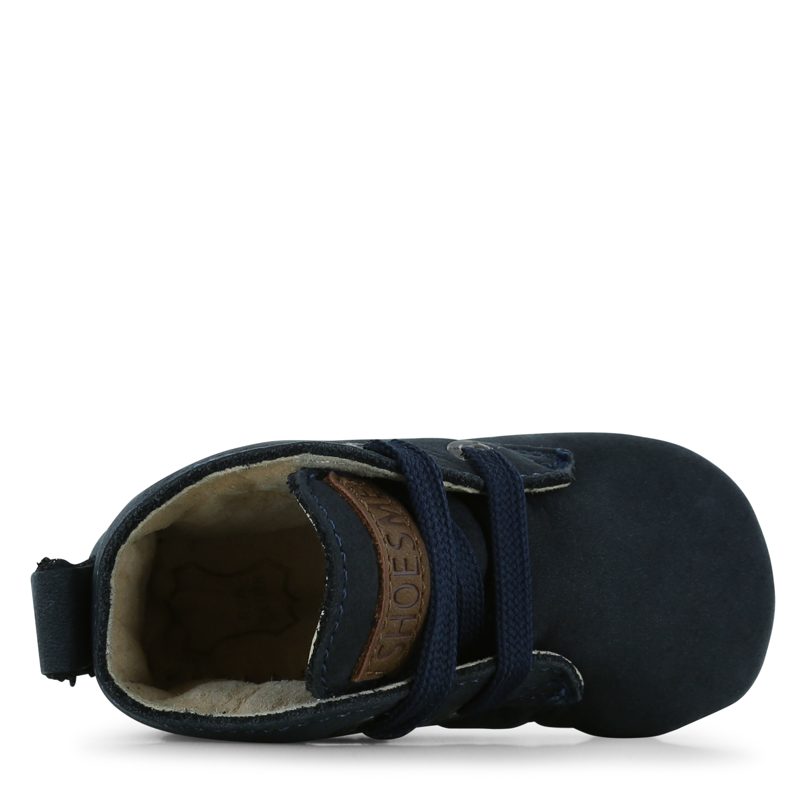 Shoesme Newborn dunkelblaue Lederpantoffeln