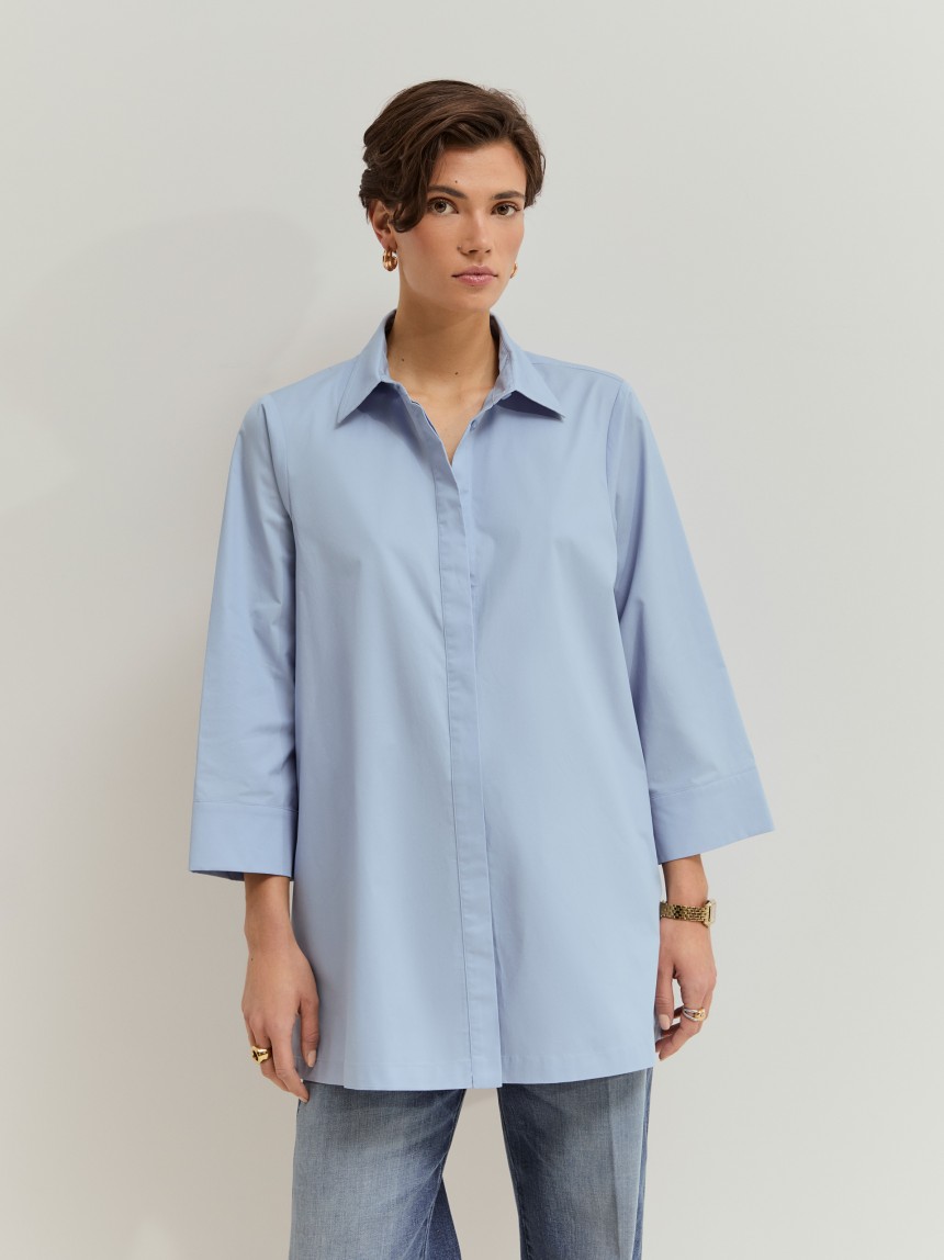 Camisa oversize em algodão