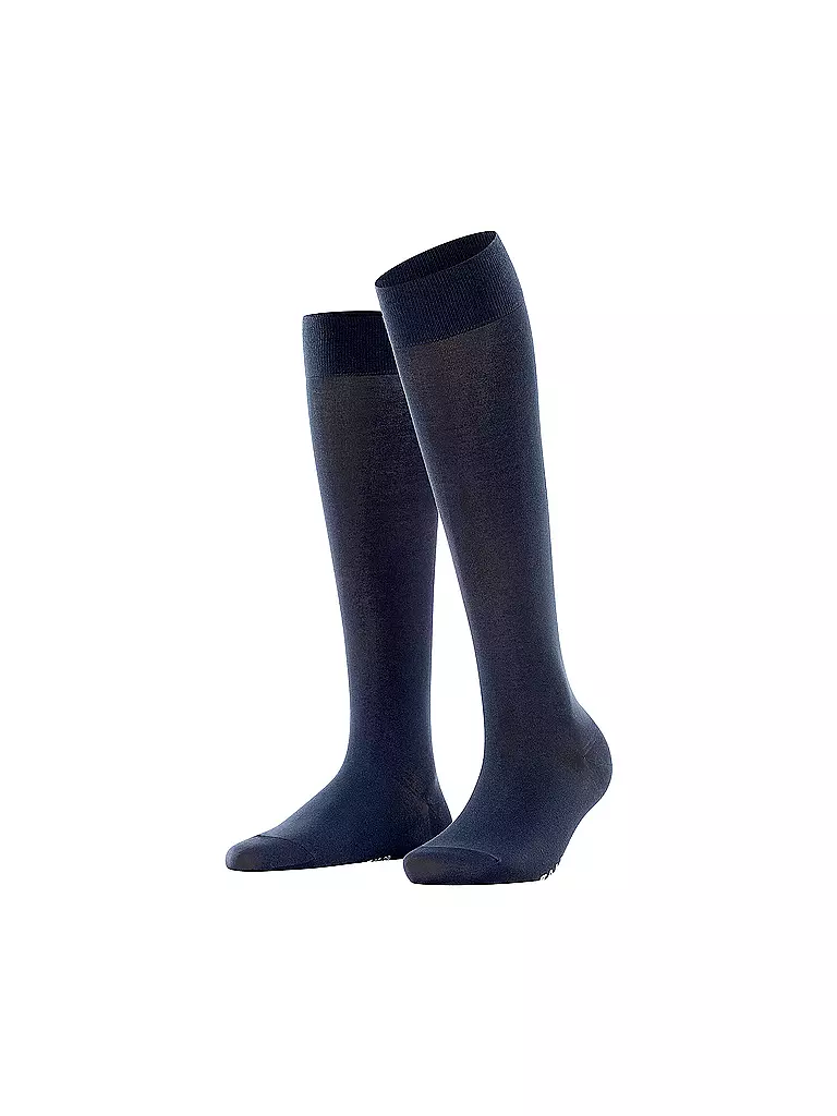 FALKE Kniestrümpfe COTTON TOUCH dark navy dunkelblau