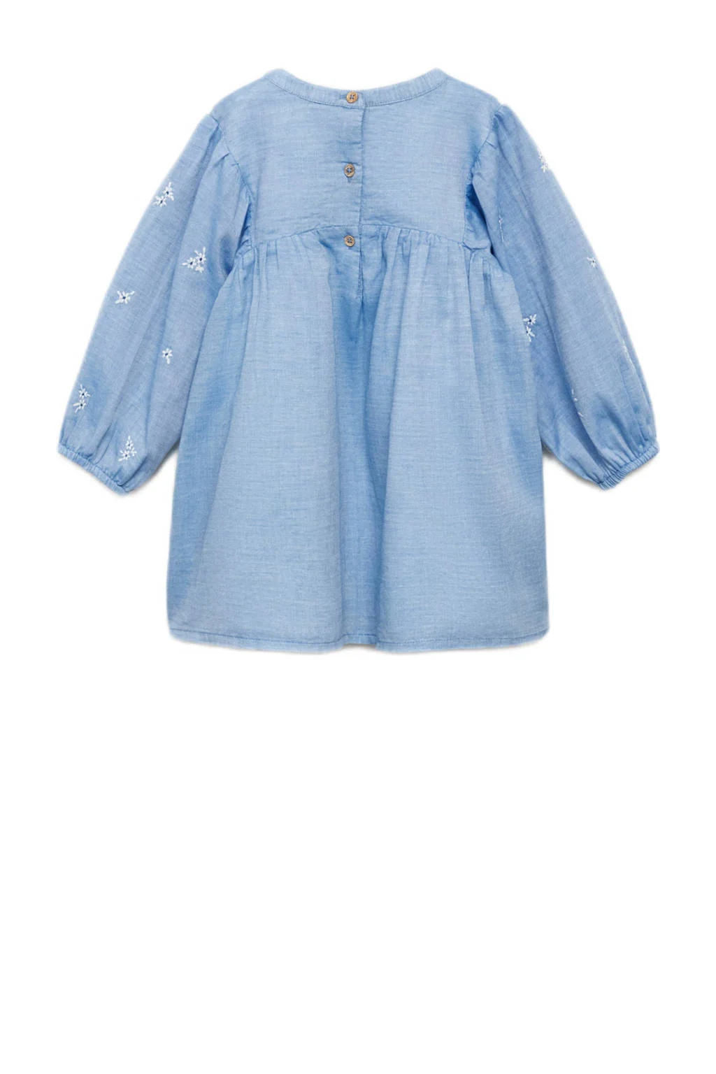 Mango Kids korte jurk lichtblauw
