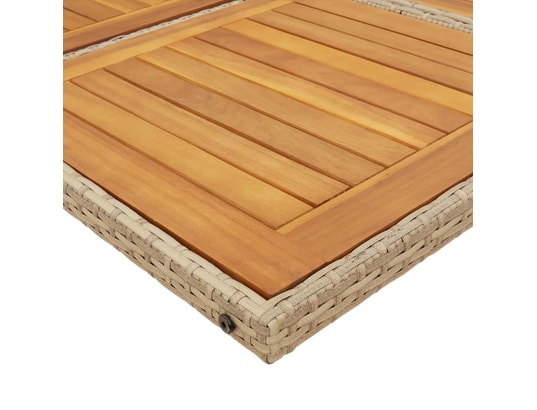 VIDAXL - Ensemble table et chaises Ensemble à manger de jardin et coussins 13 pcs beige
