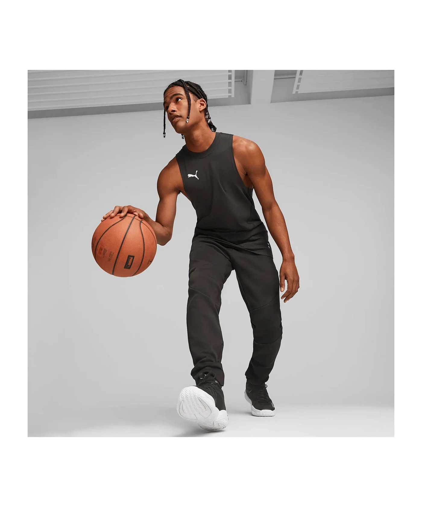 PUMA Hoops Team Dime Jogginghose Schwarz F01