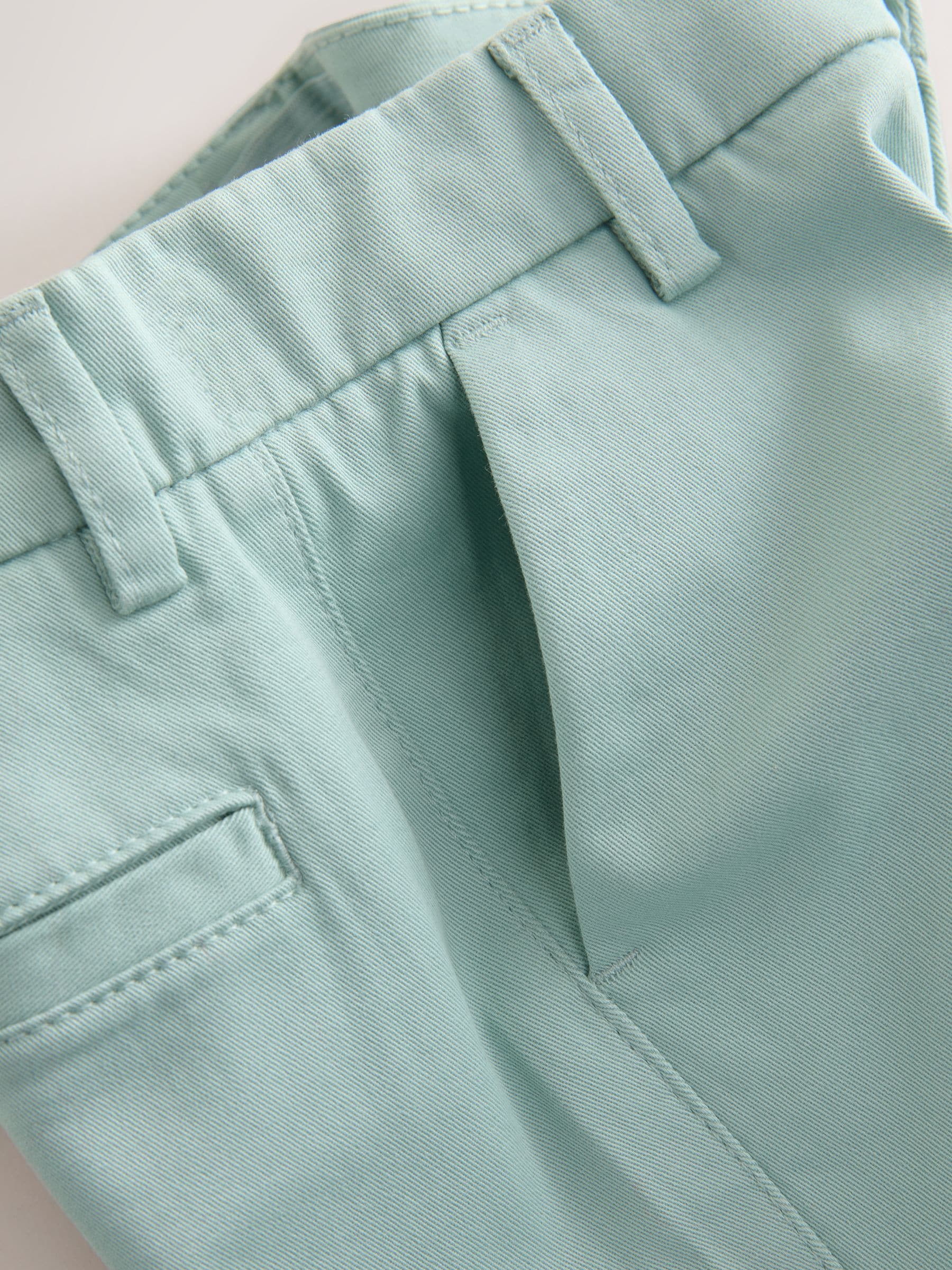 Licht mineraalgroen - Stretchy chino's (3-16jr)