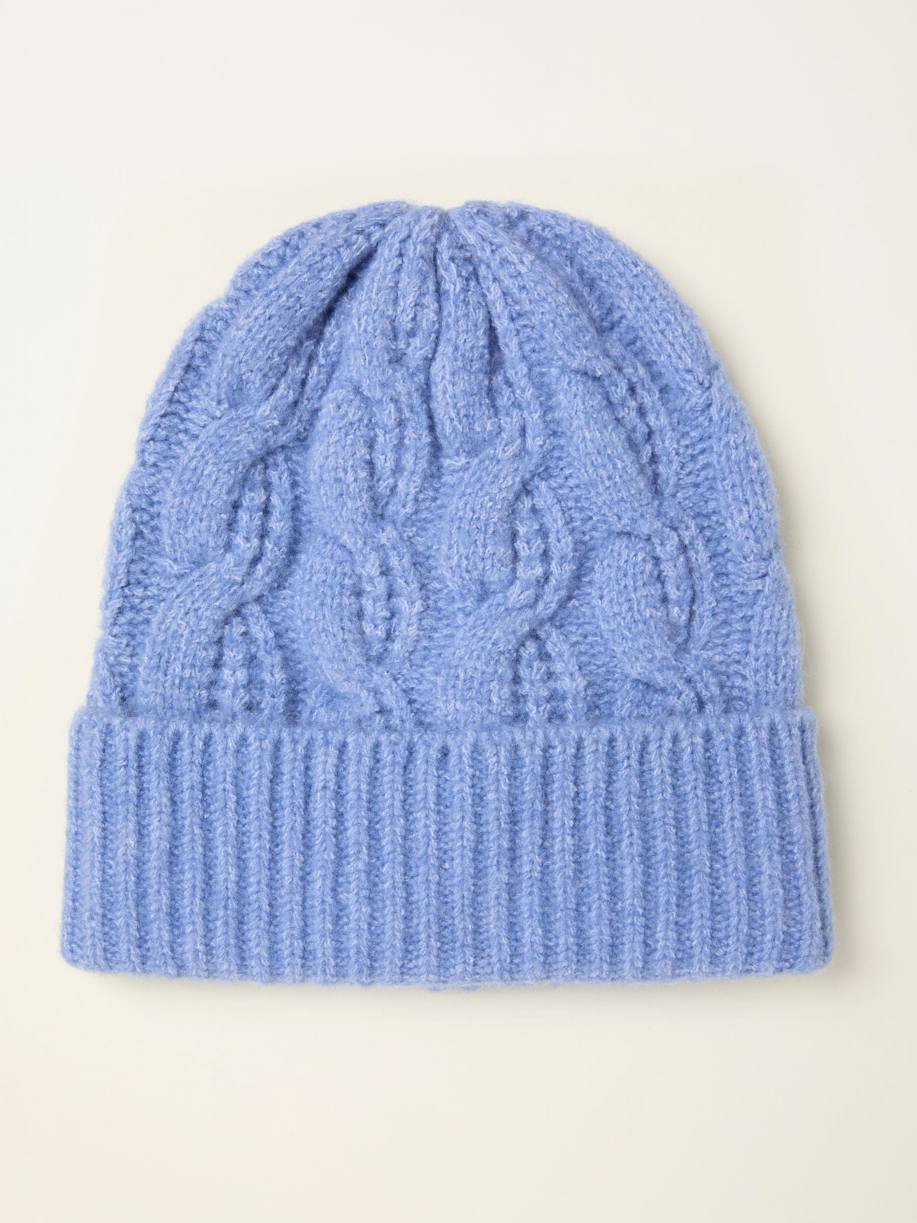 Blauw - FatFace Cable Beanie